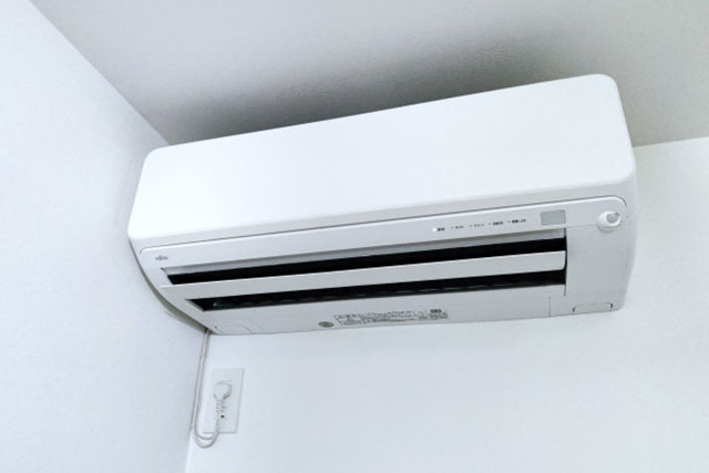 部屋に設置されているエアコン