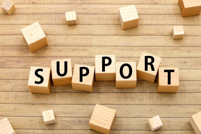 SUPPORTの文字ブロック
